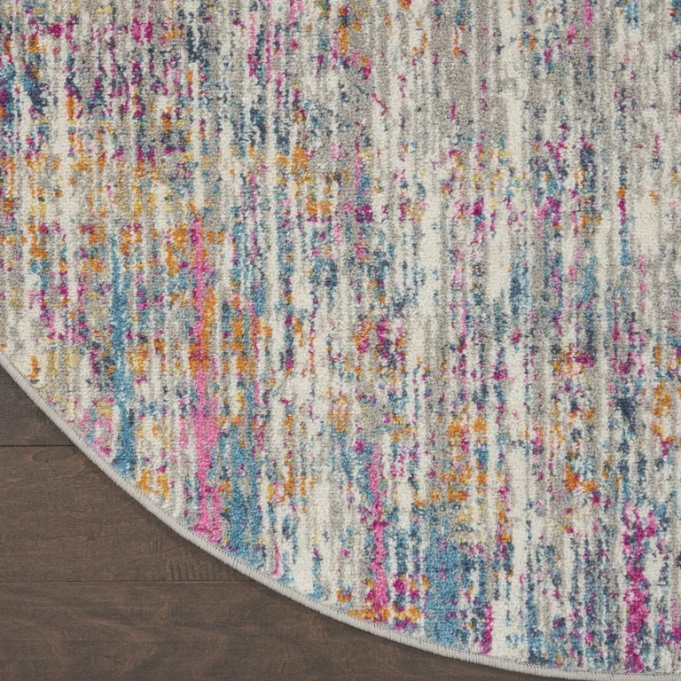 Ivory Abstract Striations Area Rug Photo 2
