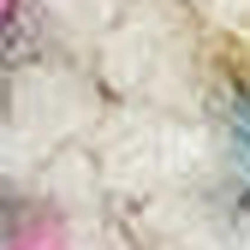 Ivory And Blue Abstract Area Rug Photo 1