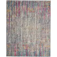 Photo of Ivory Abstract Striations Area Rug
