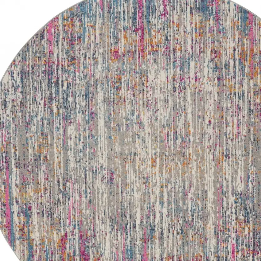 Ivory Abstract Striations Area Rug Photo 7