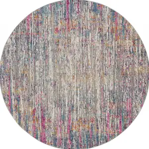 Photo of Ivory Abstract Striations Area Rug