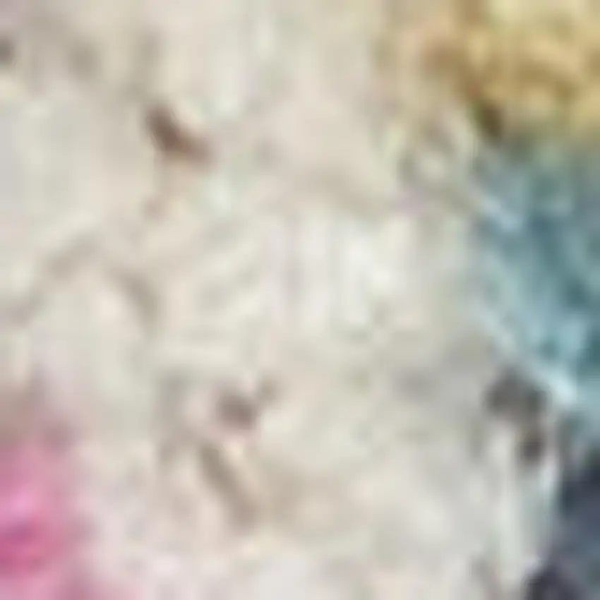 8' Ivory And Blue Abstract Runner Rug Photo 1