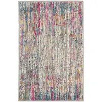 Photo of Ivory Abstract Striations Scatter Rug