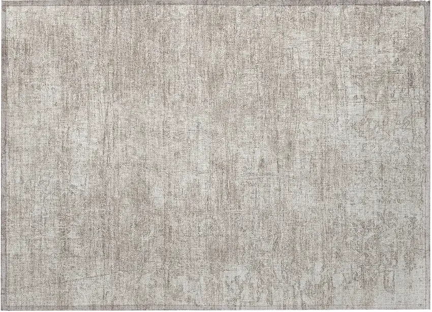 Ivory Abstract Washable Non Skid Indoor Outdoor Area Rug Photo 5