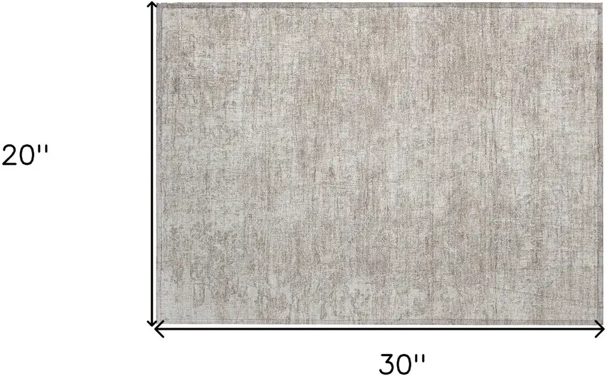 Ivory Abstract Washable Non Skid Indoor Outdoor Area Rug Photo 9