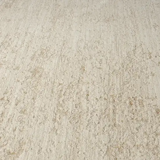 Ivory And Beige Abstract Area Rug Photo 5