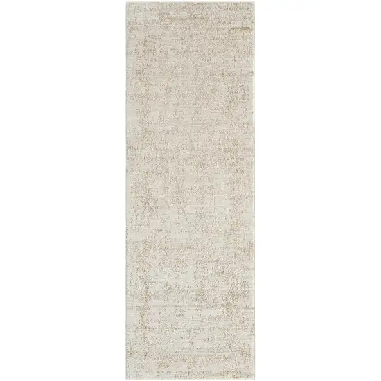 Ivory And Beige Abstract Area Rug Photo 2