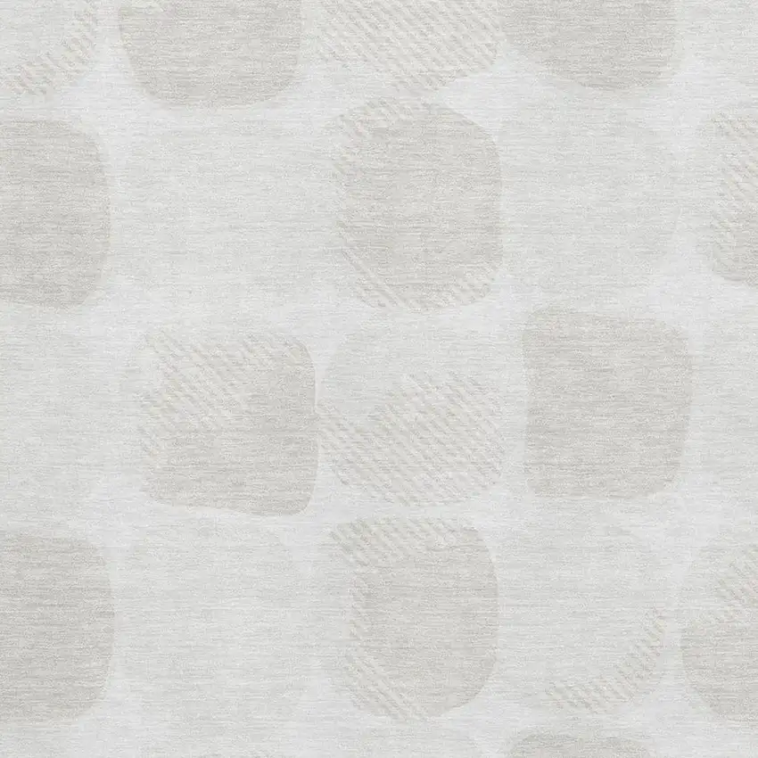 Ivory And Beige Abstract Geometric Washable Area Rug With UV Protection Photo 3