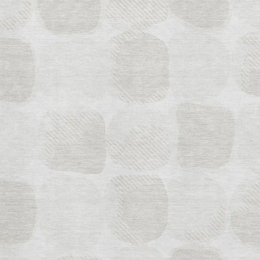 Ivory And Beige Abstract Geometric Washable Area Rug With UV Protection Photo 3