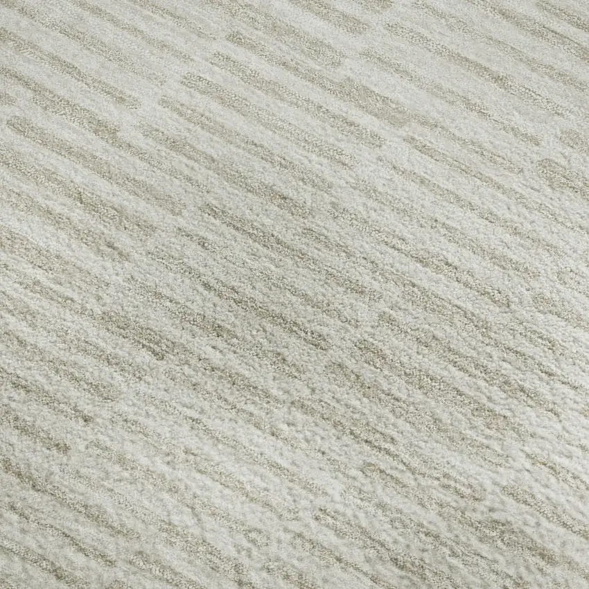 Ivory And Beige Abstract Geometric Washable Area Rug With UV Protection Photo 3