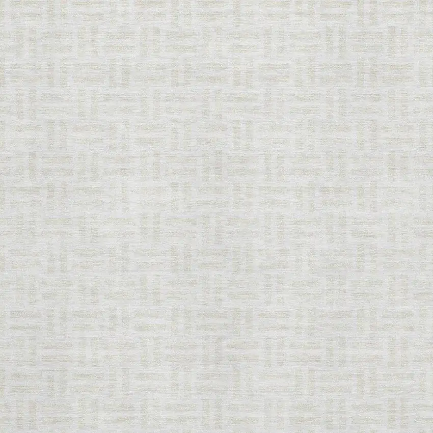 Ivory And Beige Abstract Geometric Washable Area Rug With UV Protection Photo 4