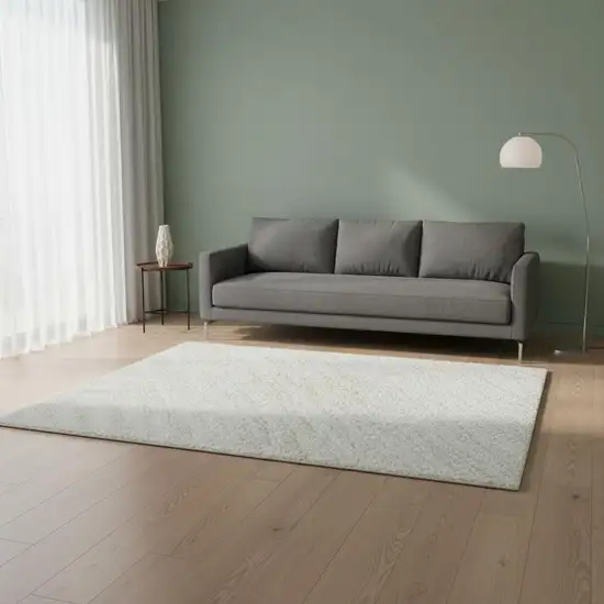 Ivory And Beige Abstract Geometric Washable Area Rug With UV Protection Photo 2