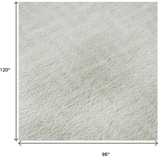 Ivory And Beige Abstract Geometric Washable Area Rug With UV Protection Photo 8