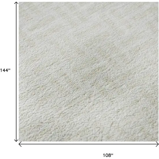 Ivory And Beige Abstract Geometric Washable Area Rug With UV Protection Photo 9