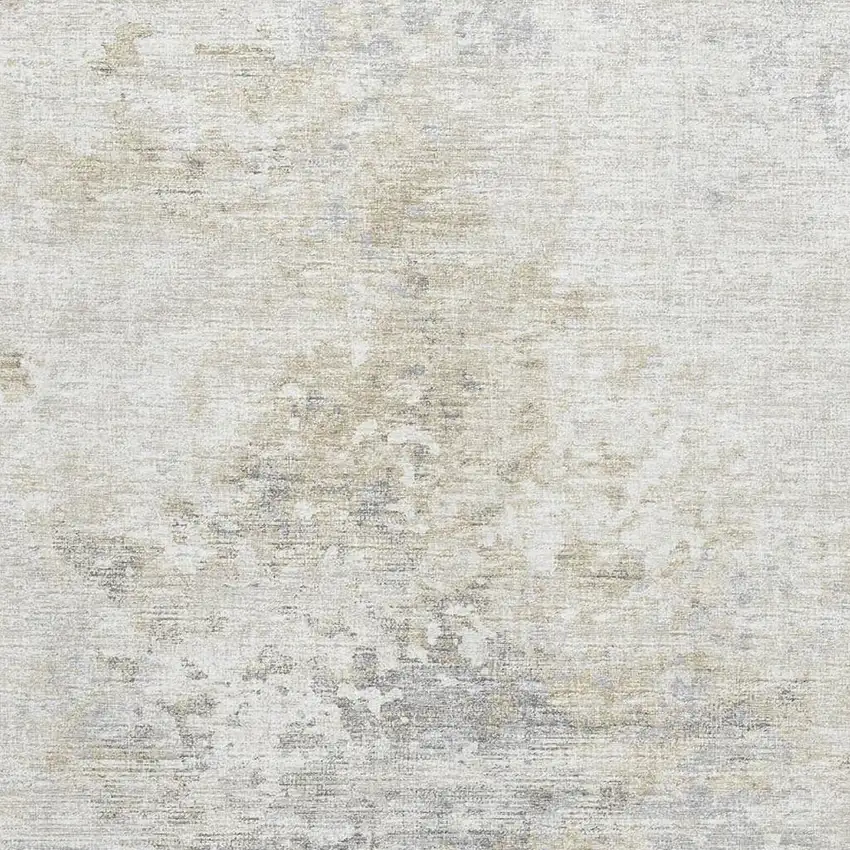 Ivory And Beige Abstract Washable Area Rug With UV Protection Photo 4