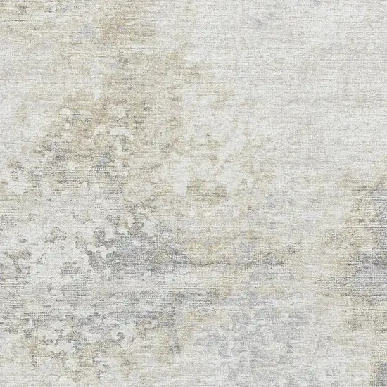 Ivory And Beige Abstract Washable Area Rug With UV Protection Photo 4