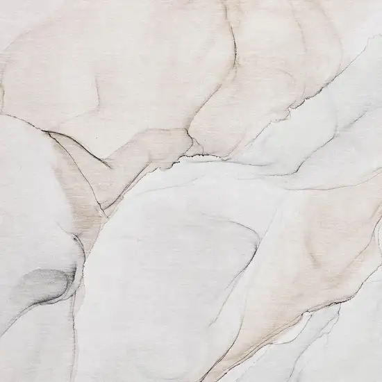 Ivory And Beige Abstract Washable Area Rug With UV Protection Photo 3