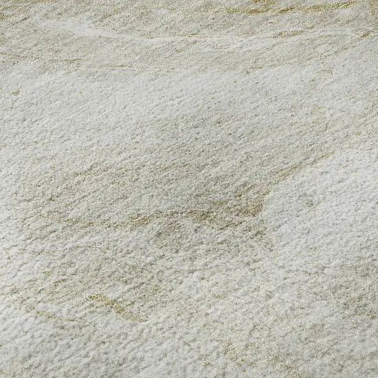 Ivory And Beige Abstract Washable Area Rug With UV Protection Photo 4