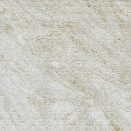 Ivory And Beige Abstract Washable Area Rug With UV Protection Photo 4