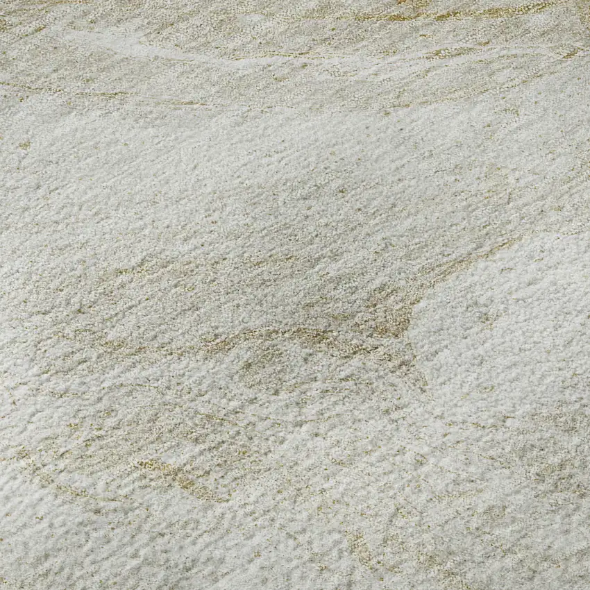 Ivory And Beige Abstract Washable Area Rug With UV Protection Photo 3