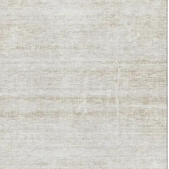 Ivory And Beige Abstract Washable Area Rug With UV Protection Photo 3