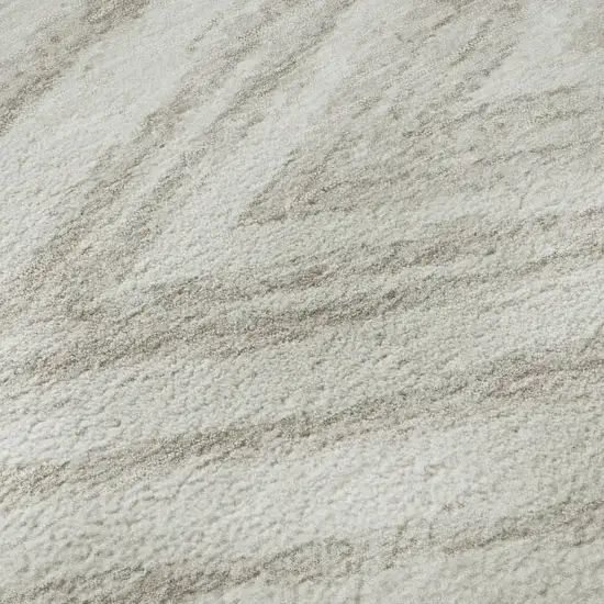 Ivory And Beige Abstract Washable Area Rug With UV Protection Photo 1