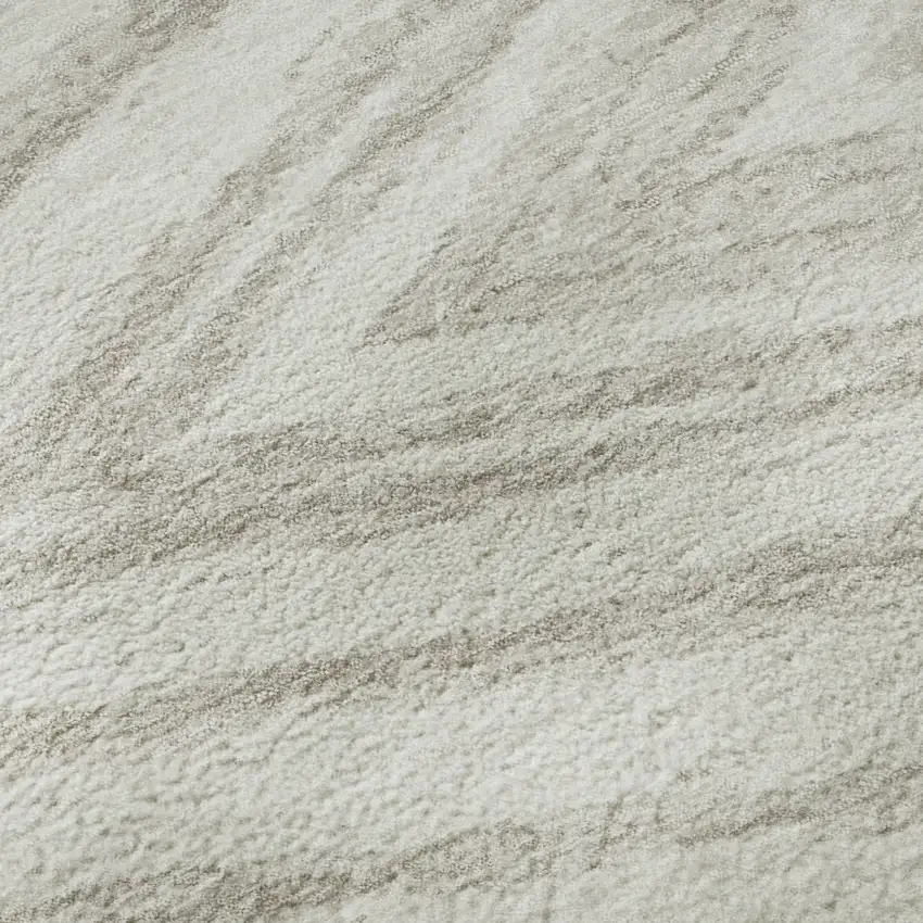 Ivory And Beige Abstract Washable Area Rug With UV Protection Photo 1