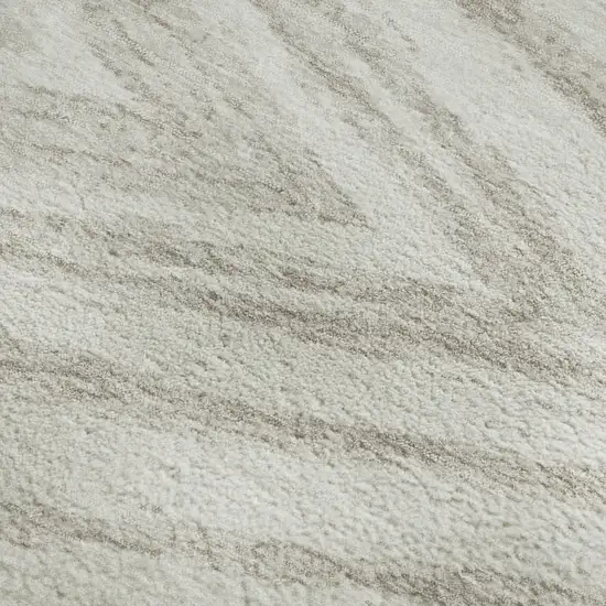 Ivory And Beige Abstract Washable Area Rug With UV Protection Photo 4