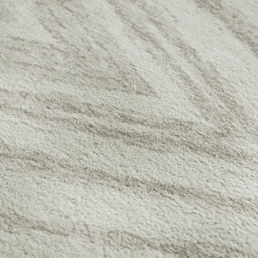 Ivory And Beige Abstract Washable Area Rug With UV Protection Photo 4