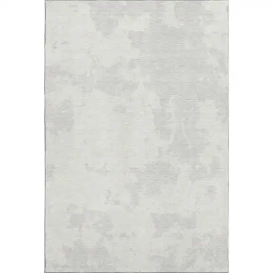 Ivory And Beige Abstract Washable Area Rug With UV Protection Photo 1