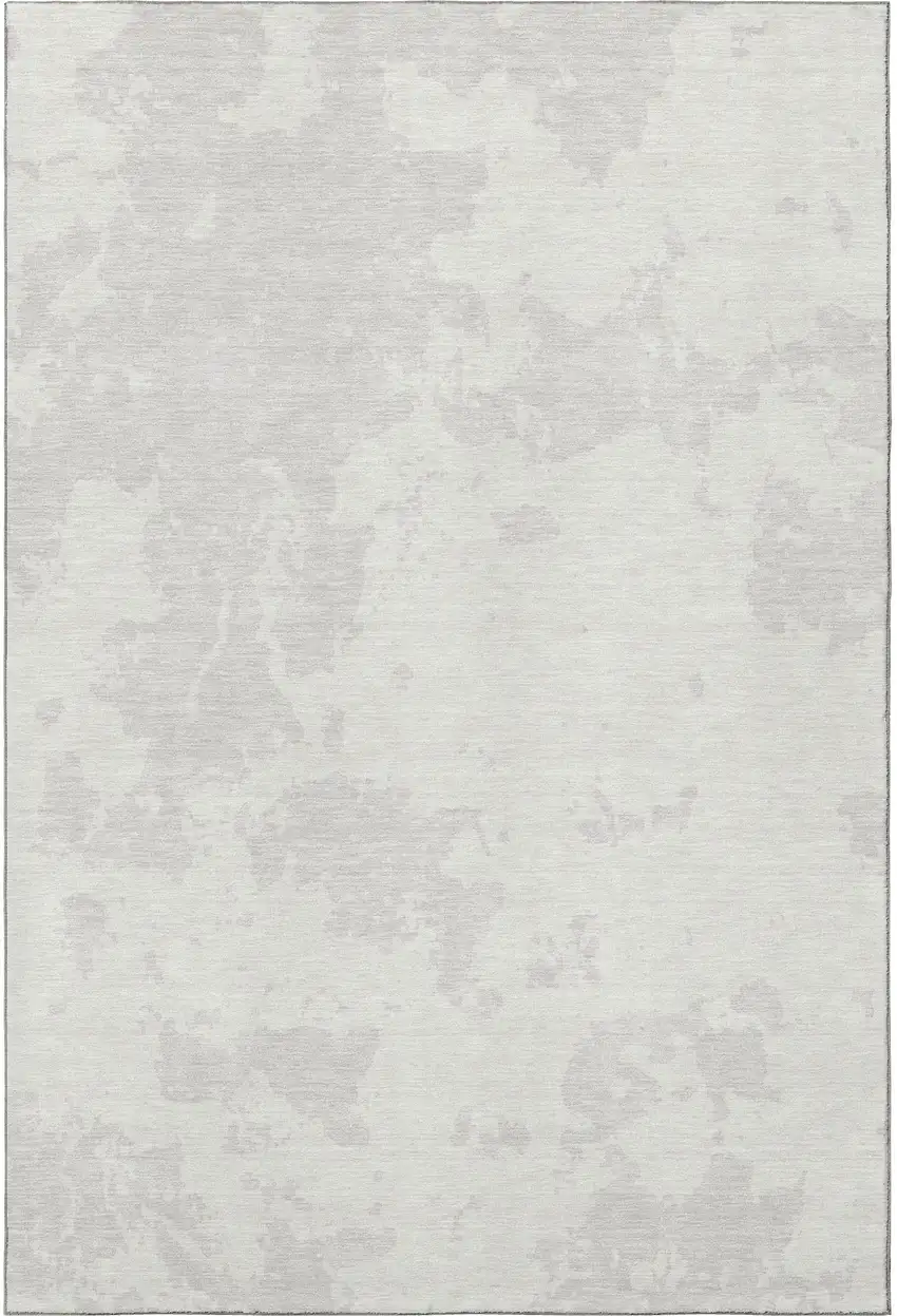 Ivory And Beige Abstract Washable Area Rug With UV Protection Photo 3