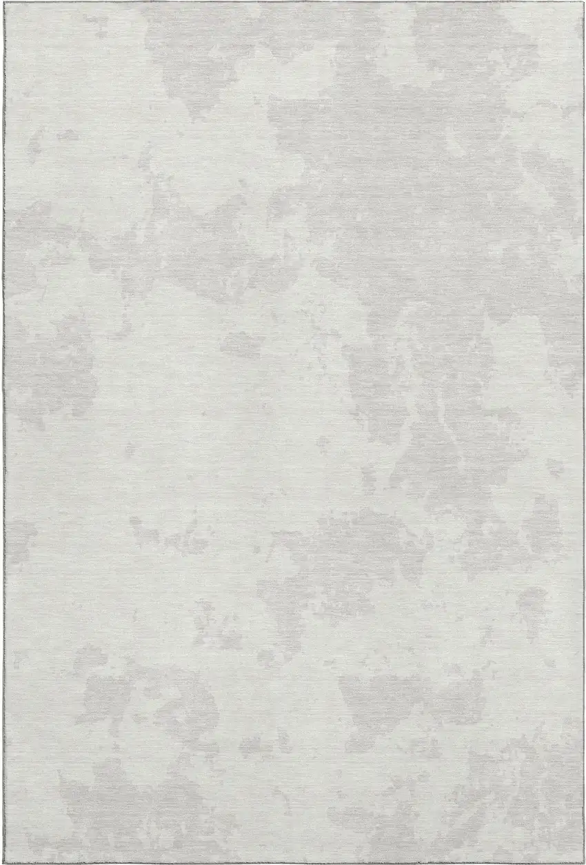 Ivory And Beige Abstract Washable Area Rug With UV Protection Photo 1