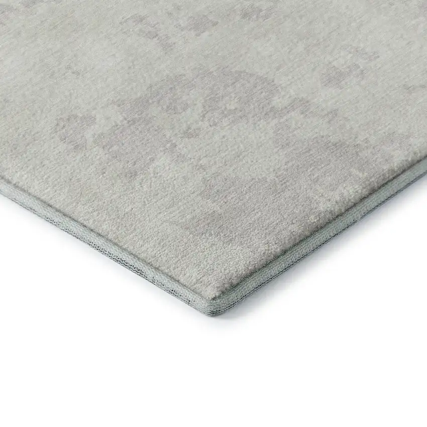 Ivory And Beige Abstract Washable Area Rug With UV Protection Photo 8
