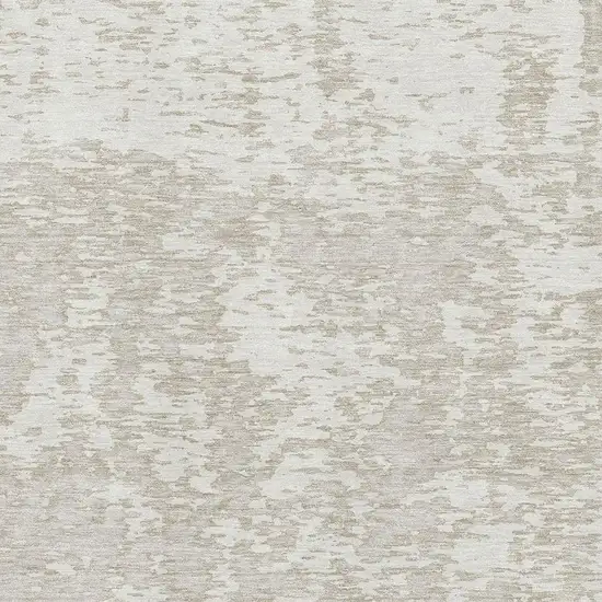 Ivory And Beige Abstract Washable Area Rug With UV Protection Photo 3