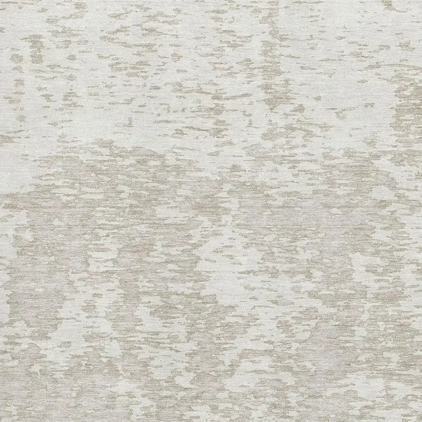 Ivory And Beige Abstract Washable Area Rug With UV Protection Photo 3