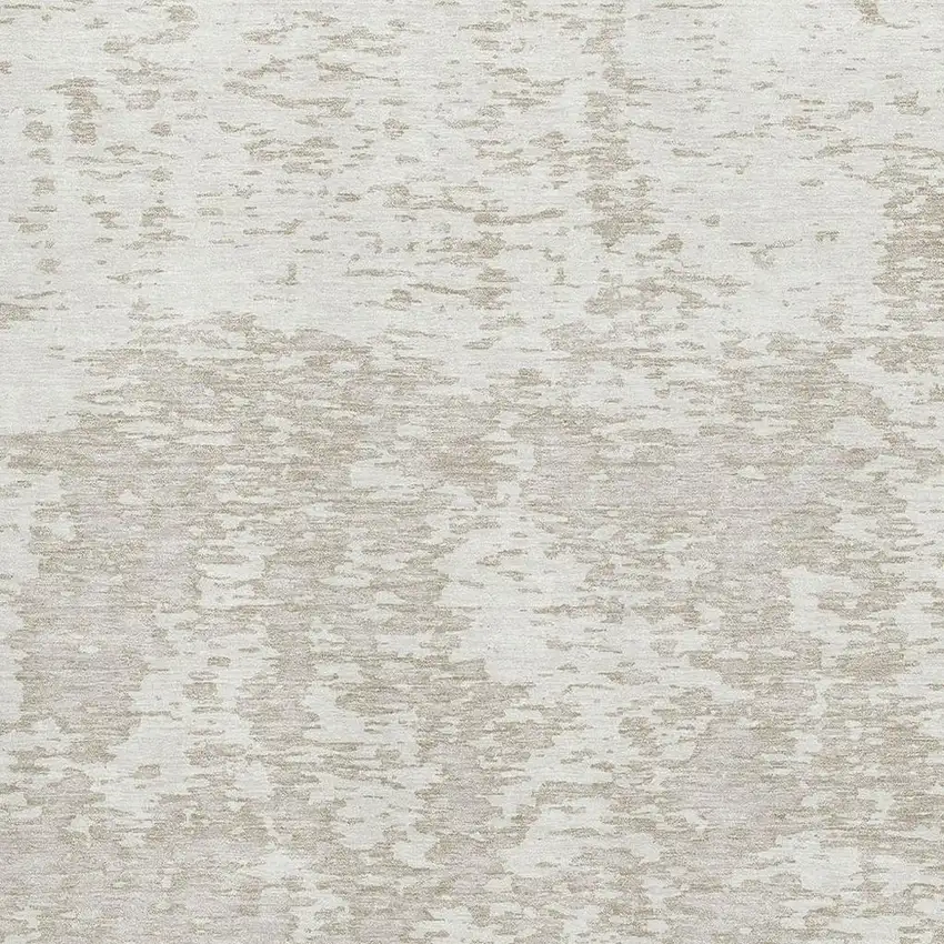 Ivory And Beige Abstract Washable Area Rug With UV Protection Photo 3