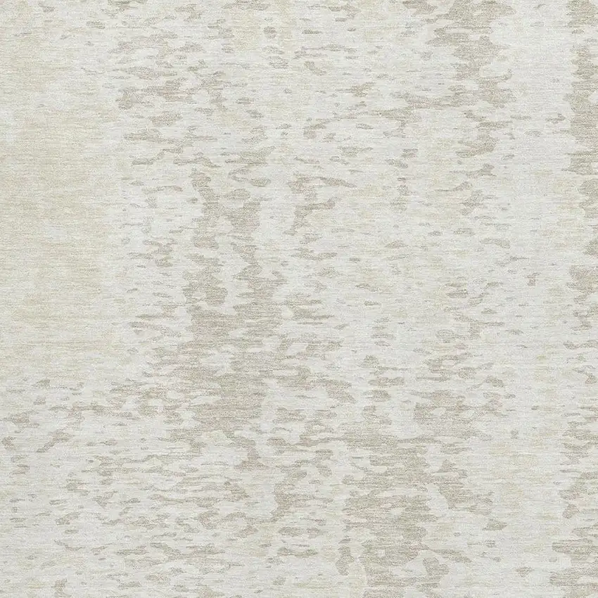 Ivory And Beige Abstract Washable Area Rug With UV Protection Photo 2