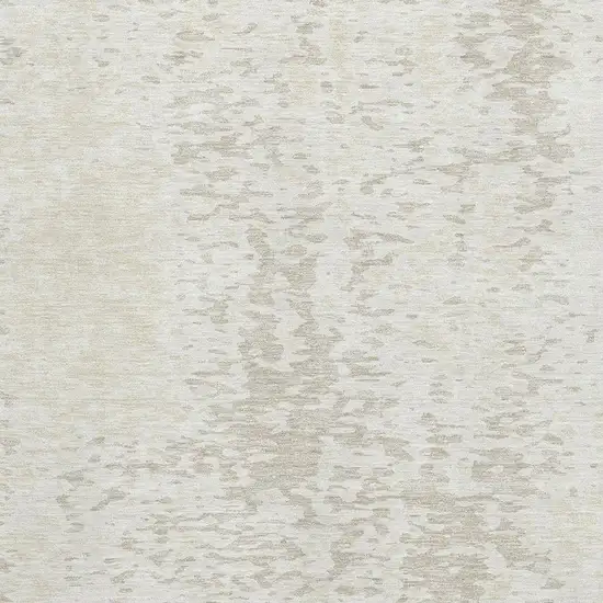 Ivory And Beige Abstract Washable Area Rug With UV Protection Photo 2