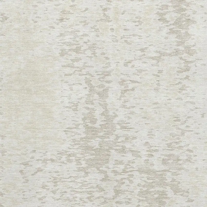 Ivory And Beige Abstract Washable Area Rug With UV Protection Photo 2