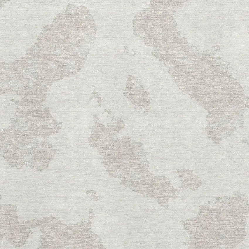 Ivory And Beige Abstract Washable Area Rug With UV Protection Photo 2