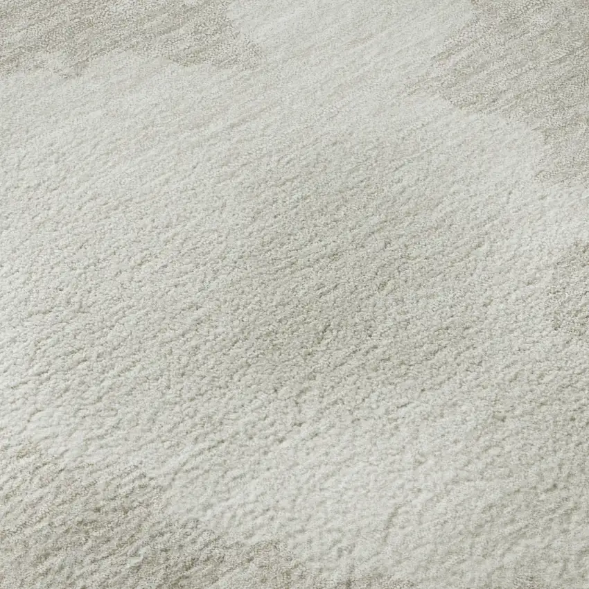 Ivory And Beige Abstract Washable Area Rug With UV Protection Photo 9