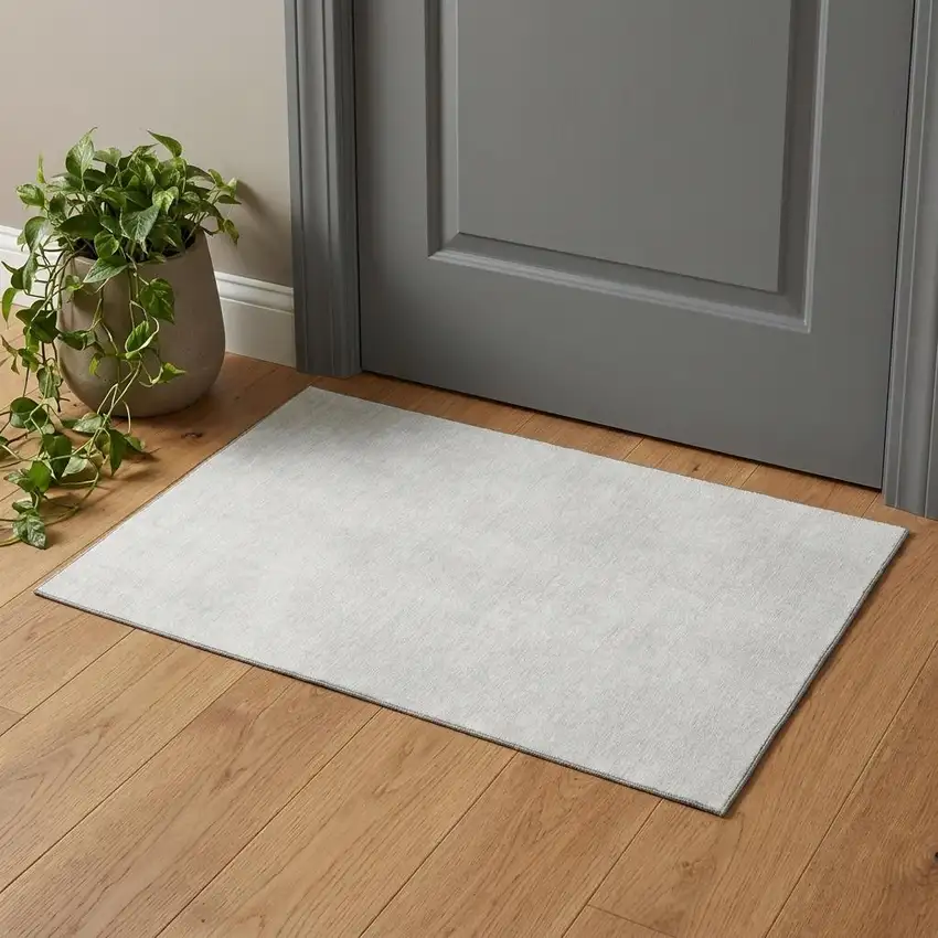 Ivory And Beige Abstract Washable Area Rug With UV Protection Photo 1