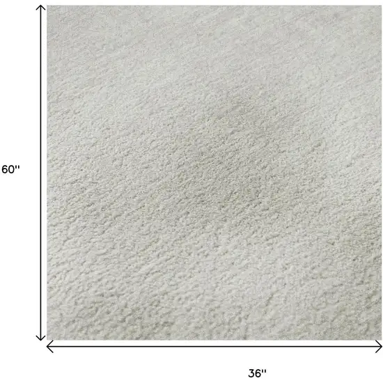 Ivory And Beige Abstract Washable Area Rug With UV Protection Photo 9