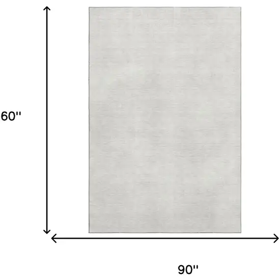 Ivory And Beige Abstract Washable Area Rug With UV Protection Photo 6