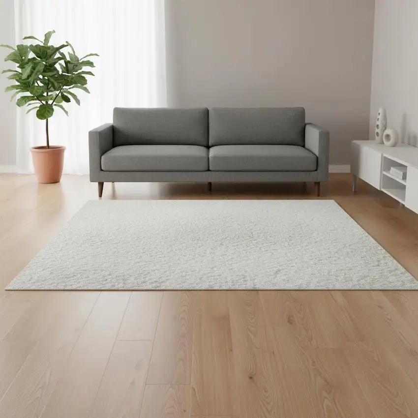 Ivory And Beige Abstract Washable Area Rug With UV Protection Photo 2