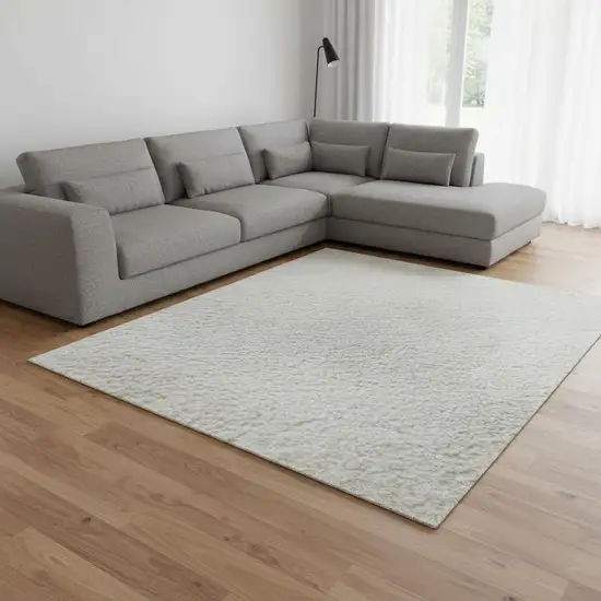 Ivory And Beige Abstract Washable Area Rug With UV Protection Photo 2