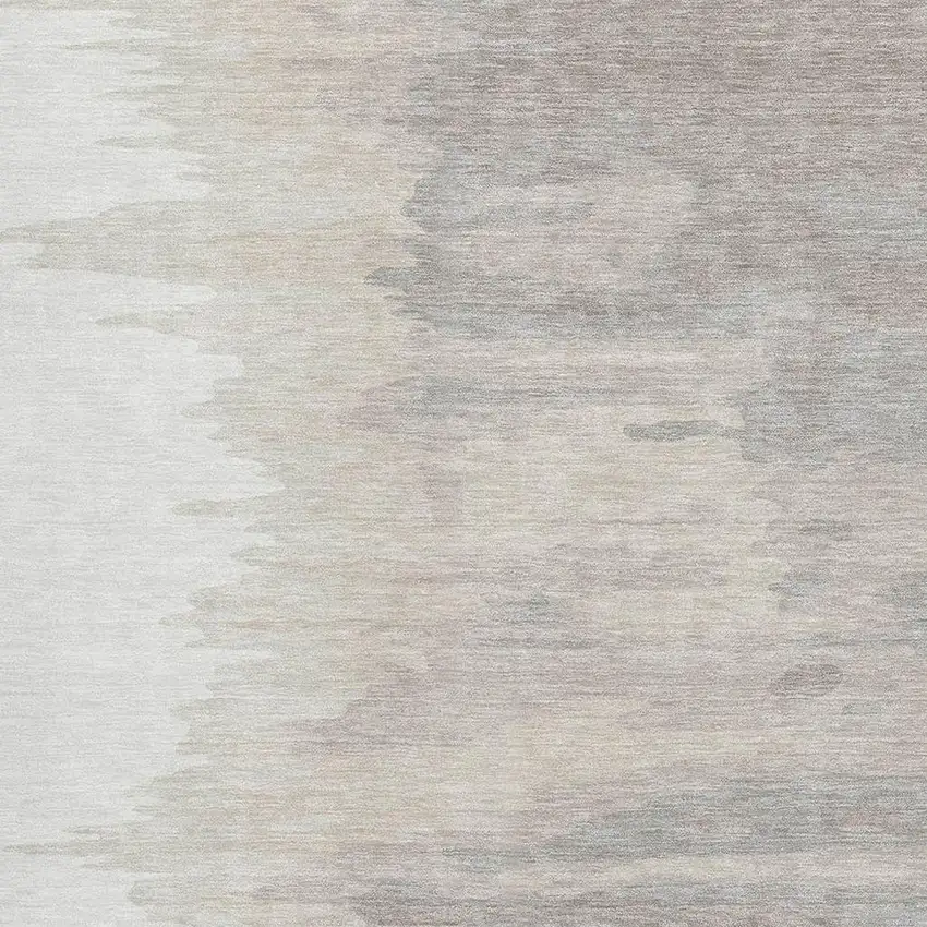 Ivory And Beige Abstract Washable Area Rug With UV Protection Photo 3