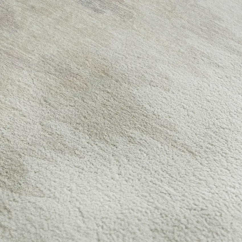 Ivory And Beige Abstract Washable Area Rug With UV Protection Photo 3