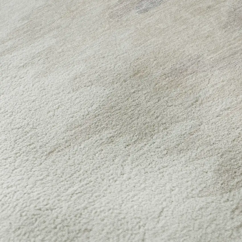 Ivory And Beige Abstract Washable Area Rug With UV Protection Photo 1