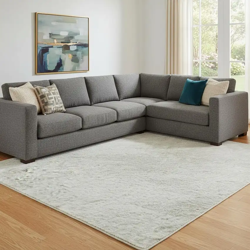 Ivory And Beige Abstract Washable Area Rug With UV Protection Photo 2